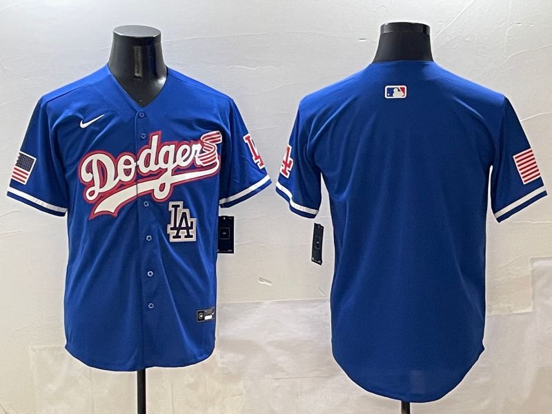 Men Los Angeles Dodgers Blank Blue Second generation Joint Name Nike 2025 MLB Jersey style 7